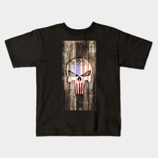 Skull America Flag Kids T-Shirt